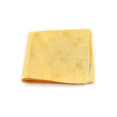 Wood Grain Textured Pocket Square Hanky in Sunflower