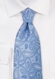 Light Blue Paisley Necktie