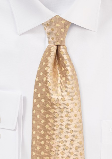 Golden Wheat Colored Polka Dot