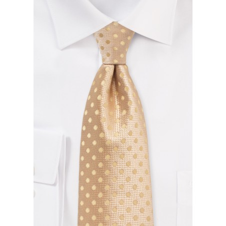 Golden Wheat Colored Polka Dot