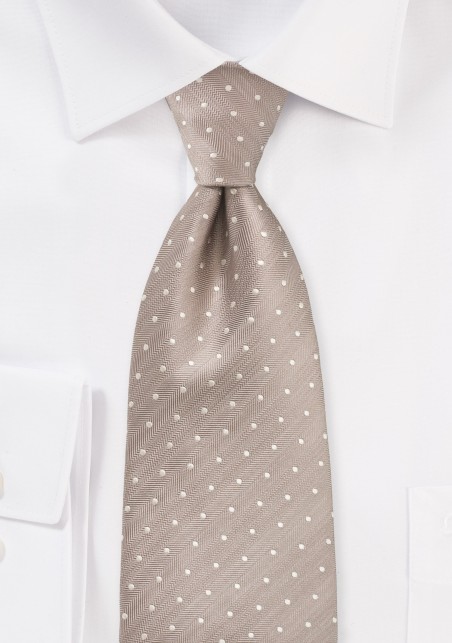 Kids Sized Polka Dot Tie in Fawn