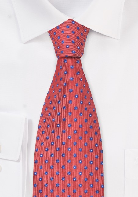 Coral-Red Silk Tie by Chevalier