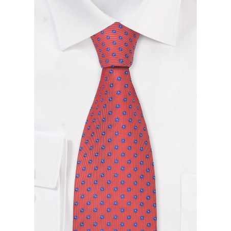 Coral-Red Silk Tie by Chevalier