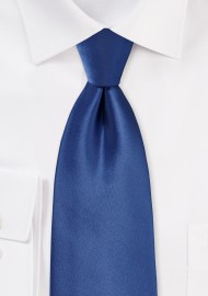 Solid Cobalt Blue Tie in Extra Long