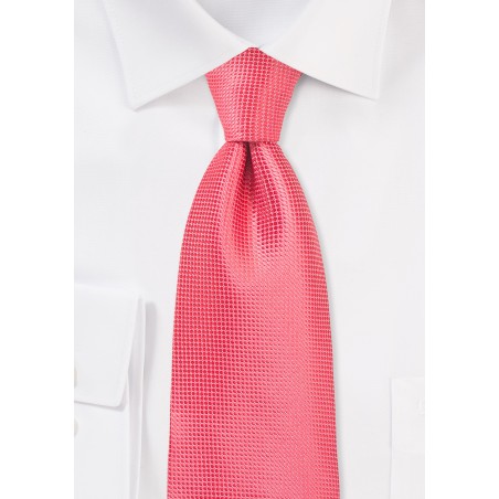 XL Length Summer Necktie in Coral Reef