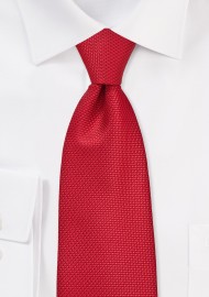 Grenadine Texture Kids Tie in Bright Red