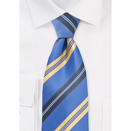 Classic Blue and Yellow Tie