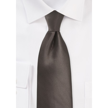Textured Necktie in Chestnut Brown