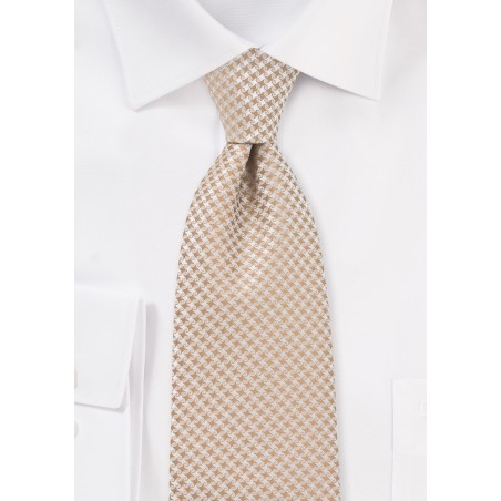 Kids Length Tie in Golden Wheat