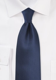 Textured Tie in Dark Navy