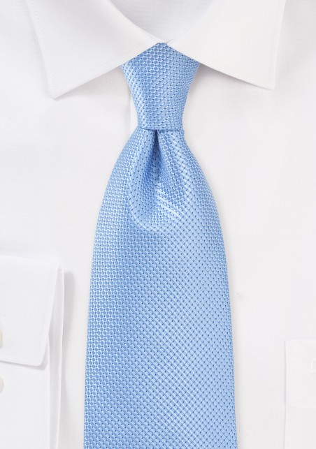 Light Blue Kids Tie with Textured Weave
