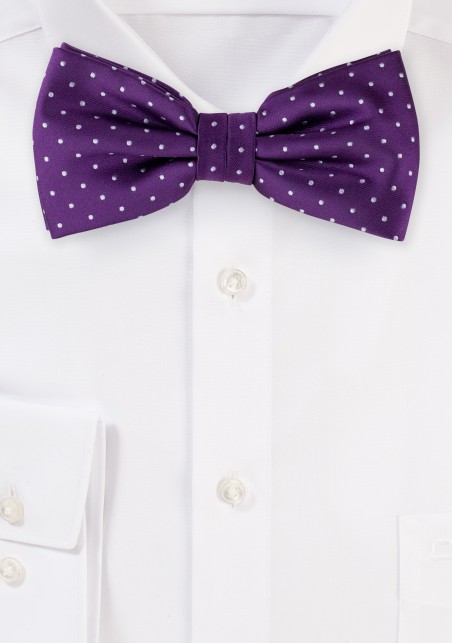 Grape Purple Polka Dot Bow Tie