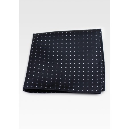 Black Polka Dot Pocket Square Hanky