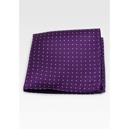 Grape Purple Polka Dot Pocket Square