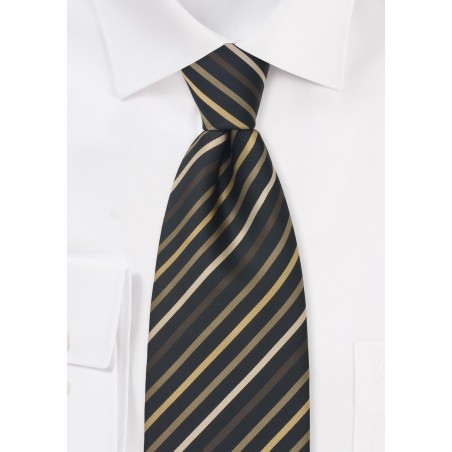 Black and Brown Striped Tie