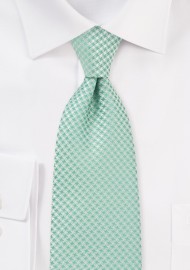 XL Length Designer Tie in Clover Green