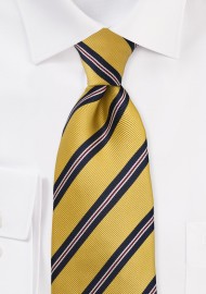 Mustard Yellow and Navy XL Tie