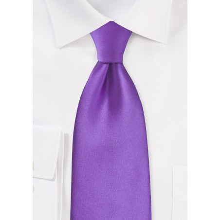Solid Bright Purple Extra Long Length Tie