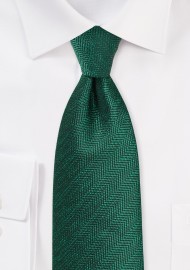 Pine Green Herringbone Tie