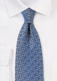 Grayish Blue Designer Necktie