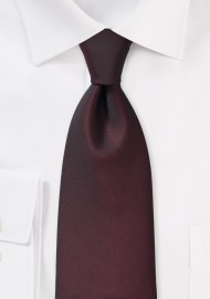 Edgy Monochromatic Oxblood Necktie