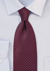 Traditional Blue and Burgundy Tie