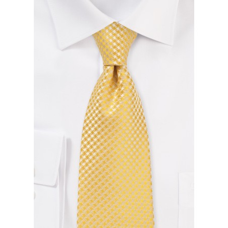Dandelion Colored Tie in XL Length