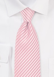 Petal Pink Striped Tie in XL