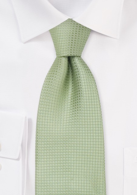 Extra Long Ties - Light apple green XL necktie