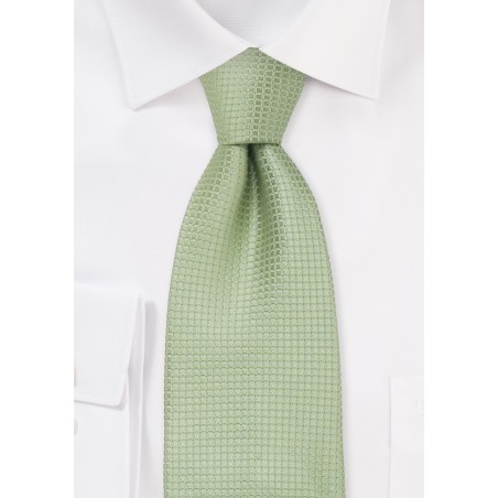 Silk neckties -  Light green designer silk tie