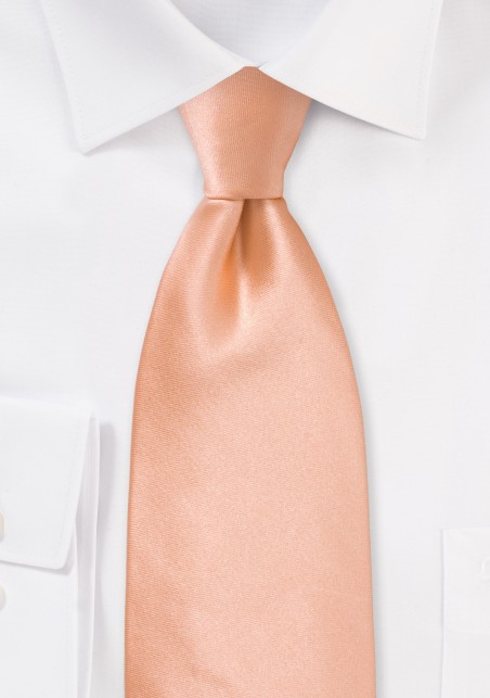 Solid Silk Tie in Coral Peach