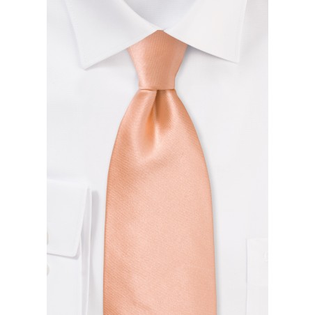 Solid Silk Tie in Coral Peach