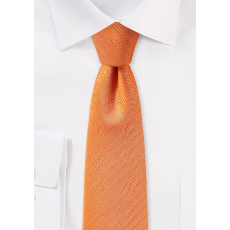 Slim Cut Mens Tie in Orange