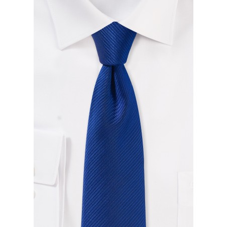 Slim Cut Tie in Sapphire Blue