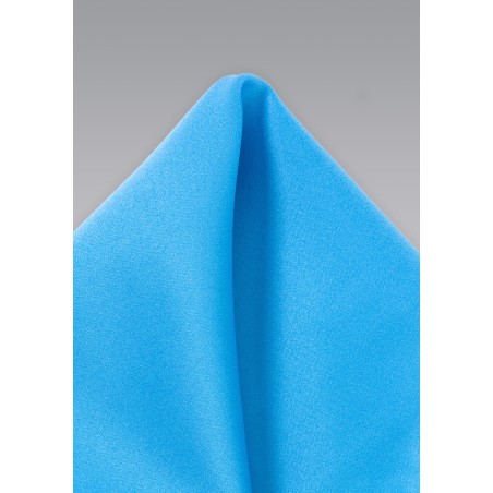 Cyan Blue Pocket Square