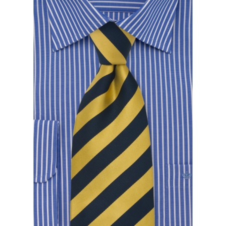 XL Necktie in Yellow and Navy