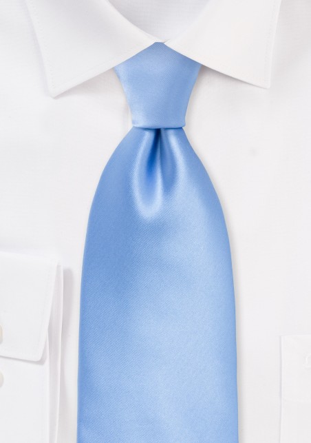 Solid Colored XL Length Tie in Sky Blue