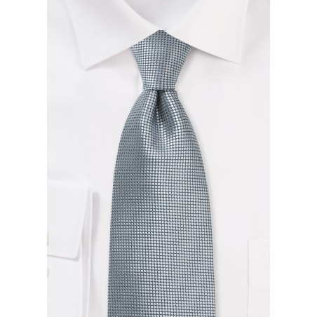 Metallic Silver Kids Tie