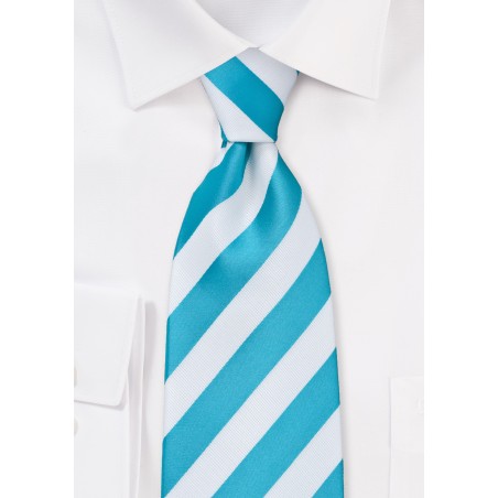 Mermaid Teal and White Tie