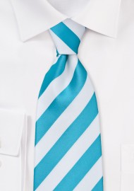 Mermaid Teal and White Tie