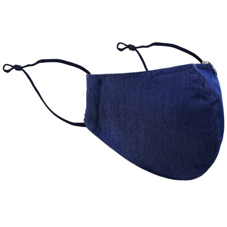 Solid Dark Blue Navy Adjustable Face Mask