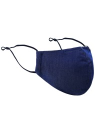 Solid Dark Blue Navy Adjustable Face Mask