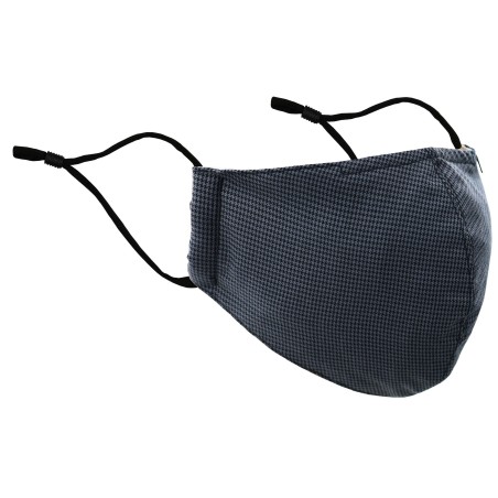 Charcoal Houndstooth Check Mask