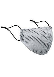 Silver and Black Polka Dot Face Mask