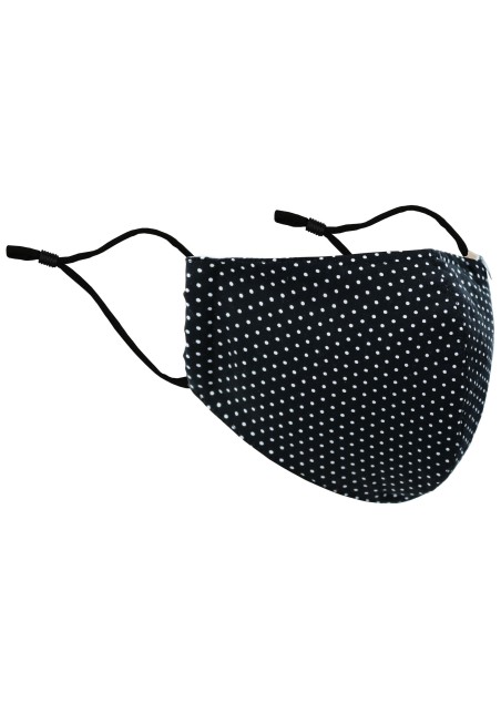 Black Polka Dot Face Mask