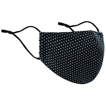 Black Polka Dot Face Mask