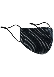 Black Polka Dot Face Mask
