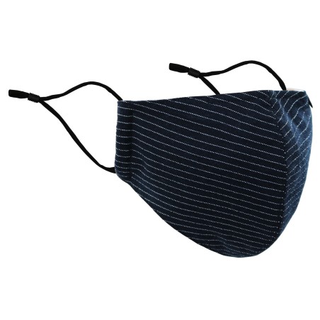 Pin Stripe Face Mask in Black