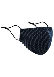 Pin Stripe Face Mask in Black