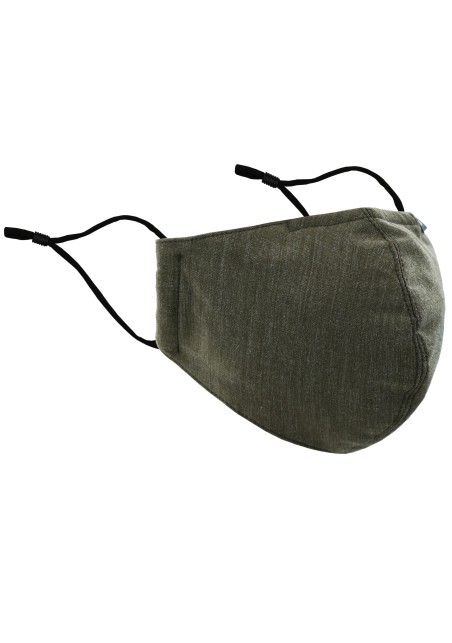 Dark Olive Solid Color Face Mask